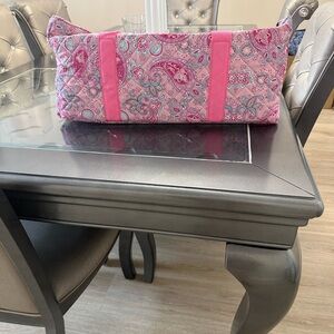 Pink Paisley Quilted Tote Bag with Pink Straps - Unbranded